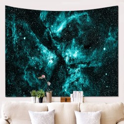 3D Print Tapestry Wall Hanging Green Magic Galaxy Decorative Wall Carpet Bed Sheet Magic Galaxy Home Decor