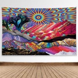 Abstract Oil Wall Blanket Mount Fuji Colorful Nature Landscape Hanging Tapestry Home Living Room Bedroom Ornament