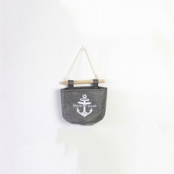 4pcs set Hanging Storage Bags Grey Sundries Wall Storage Box Household Living Room Office Sack Supplies