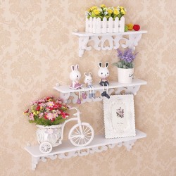 Wall Shelves Hanging Shelves One  word Shelves TV Background Set Three Shelves Living Room Bedroom