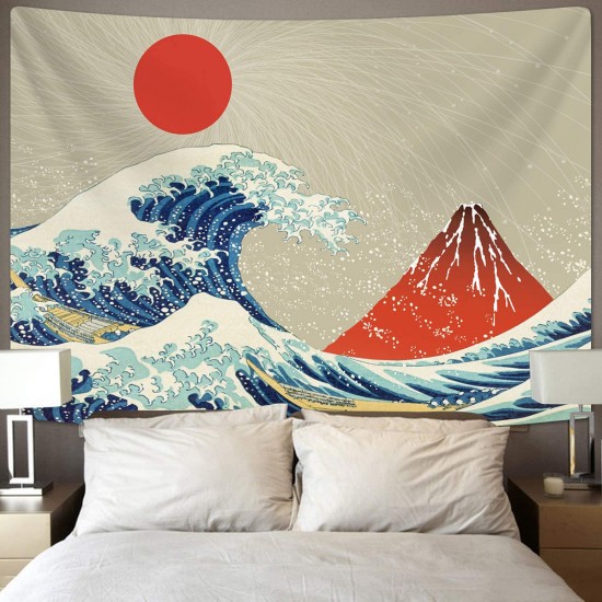 Wall Hanging Tapestry Polyester Great Wave Mount Fuji Mountain Pattern Tapestry For Dorm Bedroom Living Room Decoration Wall Hanging Tapestry Polyester Great Wave Mount Fuji Mountain Pattern Tapestry For Dorm Bedroom Living Room Decoration