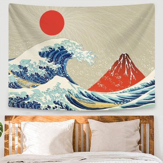 Wall Hanging Tapestry Polyester Great Wave Mount Fuji Mountain Pattern Tapestry For Dorm Bedroom Living Room Decoration Wall Hanging Tapestry Polyester Great Wave Mount Fuji Mountain Pattern Tapestry For Dorm Bedroom Living Room Decoration