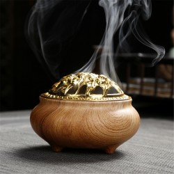 Antique Incense Burner Cone Sandalwood Censer Holder Buddhist Yoga Relax Decor