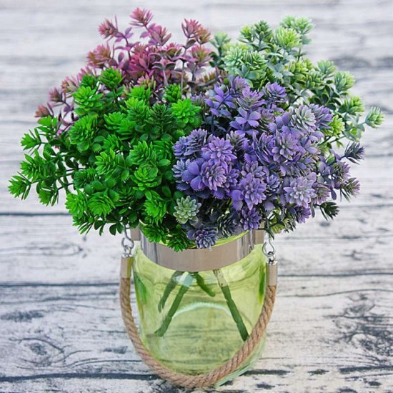 6 Branches Simulation Plant Guanyin Grass Imitation Plastic Flower Home Plant Decoration Green 6 Branches Simulation Plant Guanyin Grass Imitation Plastic Flower Home Plant Decoration Green