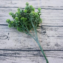 6 Branches Simulation Plant Guanyin Grass Imitation Plastic Flower Home Plant Decoration  Green