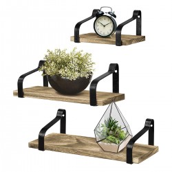 3Pcs Set Wall Mounted Storage Rack Floating Shelves Hanging Storage Display Rack Decor for Bedroom Office Bathroom