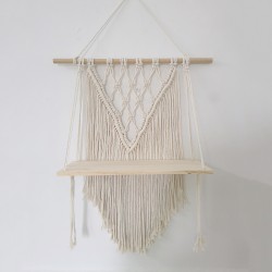 Cotton Wall Tapestry Woven Macrame Boho Plant Hanger Holder Tapestry Wall Hanging Art Home Storage Decor