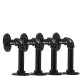 4 pcs Steampunk Industrial Steel Pipe Scaffold Board Shelf Brackets 4 pcs Steampunk Industrial Steel Pipe Scaffold Board Shelf Brackets