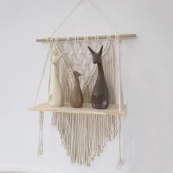 Cotton Wall Tapestry Woven Macrame Boho Plant Hanger Holder Tapestry Wall Hanging Art Home Storage Decor