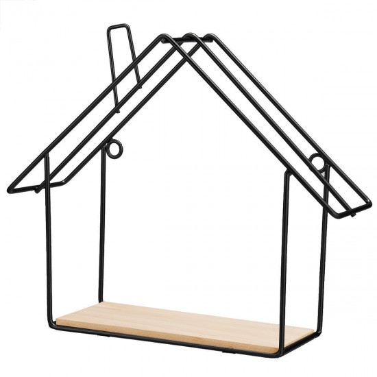 JUXIANYOU Cute House Rack Living Room Free Perforated Wall Decorations Wall Hanging Shelf JUXIANYOU Cute House Rack Living Room Free Perforated Wall Decorations Wall Hanging Shelf