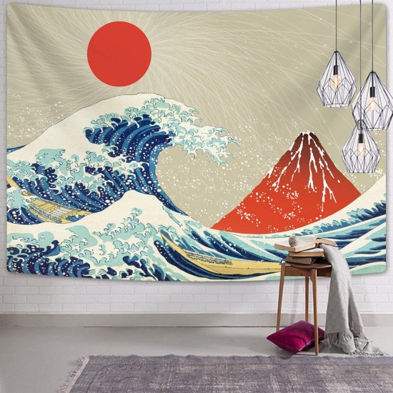 Wall Hanging Tapestry Polyester Great Wave Mount Fuji Mountain Pattern Tapestry For Dorm Bedroom Living Room Decoration Wall Hanging Tapestry Polyester Great Wave Mount Fuji Mountain Pattern Tapestry For Dorm Bedroom Living Room Decoration